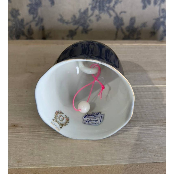 Vintage Cobalt Blue Giftcraft Toronto Noritake Japan Cupid Bell - Picture 6 of 8